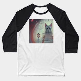 cat with pink ears Baseball T-Shirt